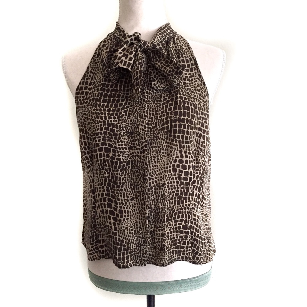 BCBG Maxazria Sleeveless  Top Animal Print